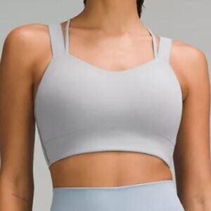 Lululemon Like a Cloud Long-Line Bra in Rhino Grey - 10 D/DD Cup